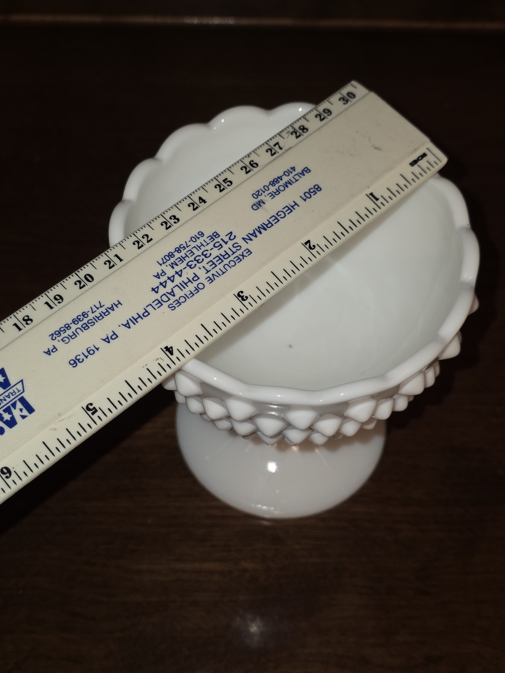Fenton White Hobnail Milk Glass Compote - Classic Home Accent - Picture 6 of 7